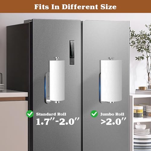 Magnetic Paper Towel Holder for Fridge, One-Hand Tear, Fits Mega Rolls - Image 5