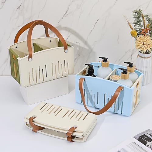 Portable Shower Caddy Collapsible Plastic Shower Basket Tote - Image 7