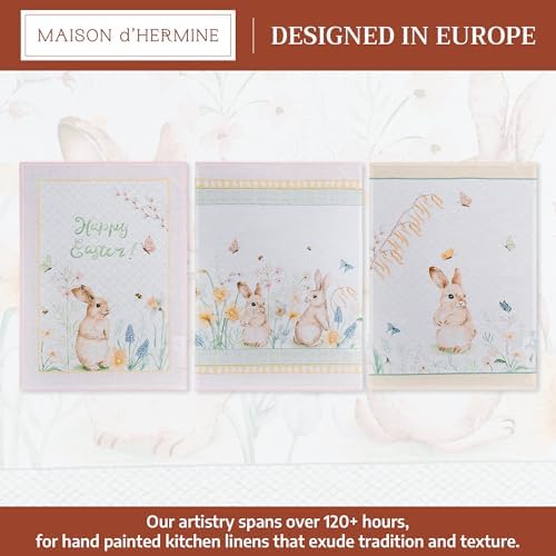 Maison d' Hermine Kitchen Towels Set of 3 Reusable 100% Cotton 27.50" x 20" - Image 2