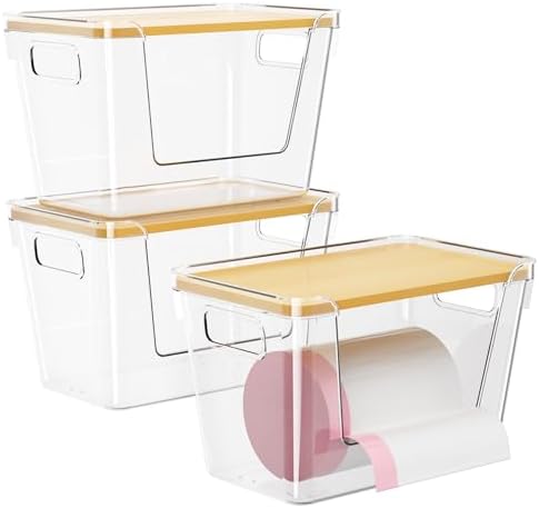 Delamu 3 Pack Trash Bag Dispenser, Stackable Garbage Bag Holder by DELAMU