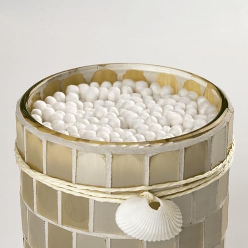 Mosaic Thick Glass Bathroom Qtip Holder, 1 Pack - Image 3