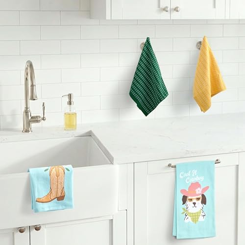 Ritz 4-Piece Kitchen Towel Set, Cool It Cowboy Dog & Daisy Boot Prints - Image 4