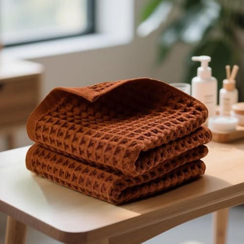 Jacquotha Waffle Hand Towels for Bathroom Kitchen 2-Piece - Image 4