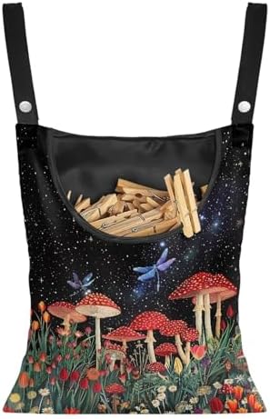 Red Mushroom Laundry Clothespin Bag by CREAMIC