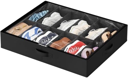 Lifewit Under Bed Shoe Storage Organizer 1 Pack, 4.3 Inches Profile Fabric by Lifewit