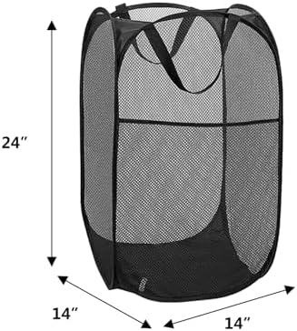 4Pcs Pop Up Laundry Hamper, 3 Black + 1 Pink - Image 4