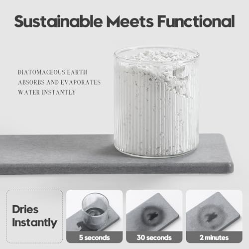 Razborci 3PCS Bathroom Sink Vanity Trays, Quick Stone Drying Mat Dish Soap - Image 3