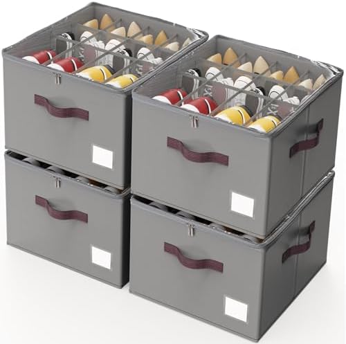 Criusia Shoe Organizer for Closet, 4 Pack Shoe Organizer by Criusia