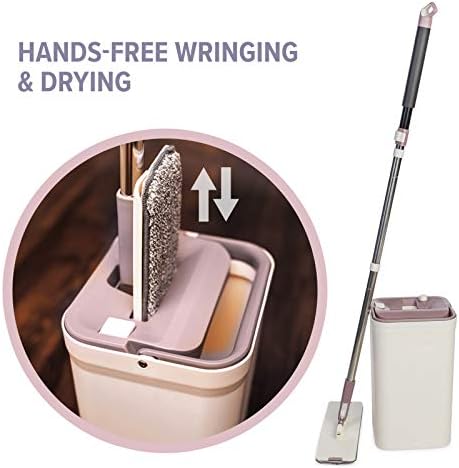 JFB Home Products Micro Flat Mop & Bucket System, Hands-Free Wringing Floor - Image 4