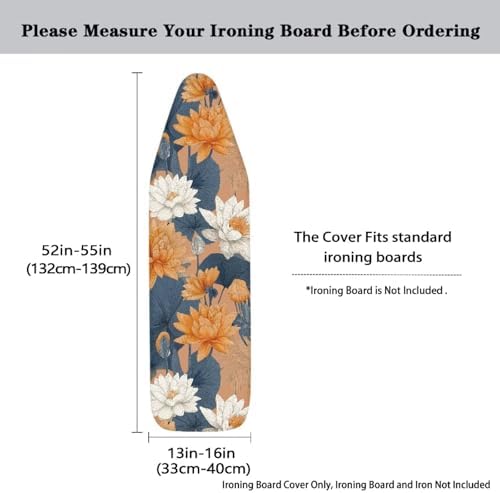 Lotus Ironing Board Cover Table Top Heavy Duty Padded Iron Board Covers Stain - Image 5