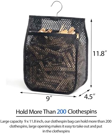 Mesh Clothespin Bag for Clothesline Outdoor, Clothes pin Bag - Image 2