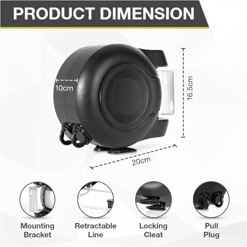 Retractable Double Clothesline – 49 ft x 2 Heavy Duty Clothes Line - Image 5