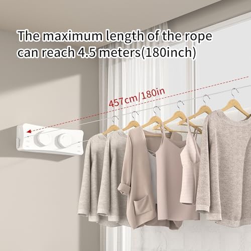 JOOM Retractable Clothesline Indoor, Dual 2 x 13.8 FT Clothes Lines - Image 6