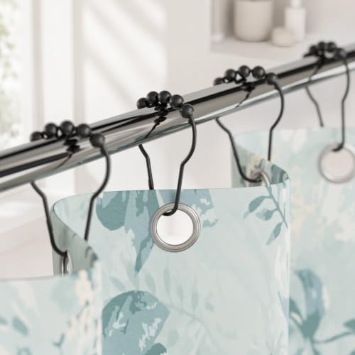 Bathway Shower Curtain Rings, Shower Curtain Hooks Black Shower Rings by Bathway