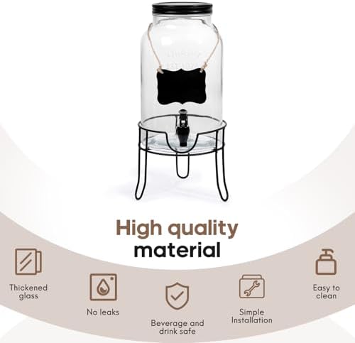 1.5 Gallon Glass Drink Dispensers - Image 4