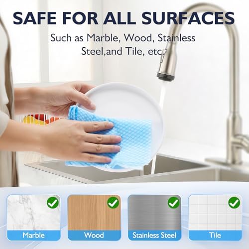 60Pack Disposable Dish Cloths for Kitchen, 13.8x15.7"Cleaning Wipes - Image 4