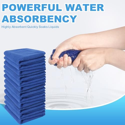 Washcloths Set, 12x12 Inch Blue - Image 6