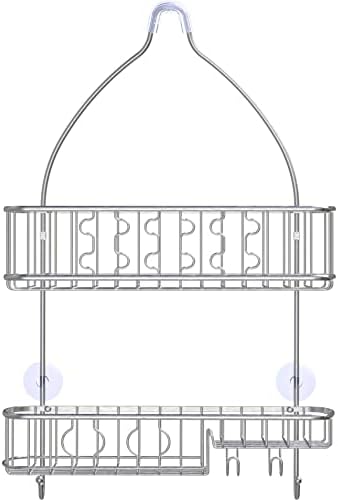 Simple Houseware Stainless Steel Hanging Shower Head Caddy Organizer - Image 4