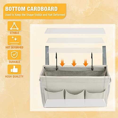 Lilithye Bedside Caddy, Bedside Storage Bag Hanging Organizer - Image 6