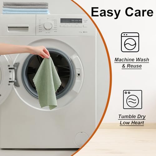 80 Pack Microfiber Cleaning Cloth Roll, Lint Free Rags & Tear Away Reusable - Image 6