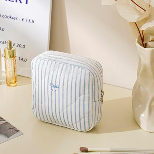 RSRSLEII Mini Quilted Striped Makeup Pouch - Image 2