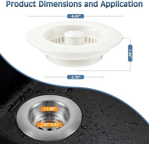 TGOSOMT Kitchen Sink Drain Strainer Stopper, Anti-Clog & Quick Drain - Image 5