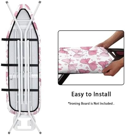 Pink Bowknot Ironing Board Covers Fits Standard Sizes Ironing Board Protector - Image 4