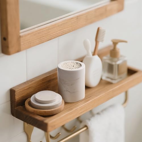Marble Canister with Lid Natural Qtip Holder - Image 2