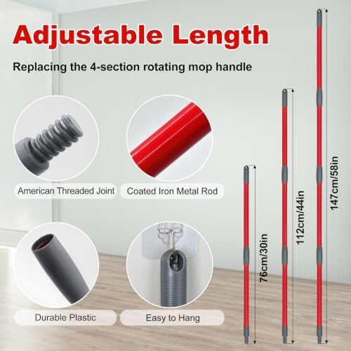 Spin Mop Replacements for Ocedar, Mop Handle for Ocedar Easywring System - Image 3