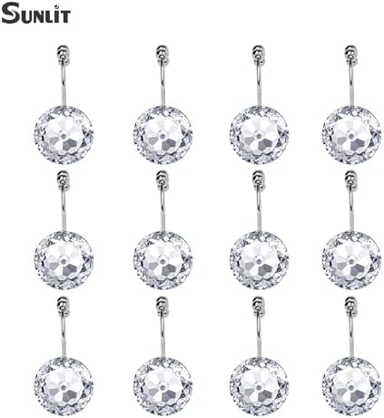 Sunlit Luxury Design Round Clear Diamond Crystal Gem Bling - Image 3