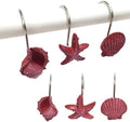 Seashell Shower Curtain Hooks 12pcs Beach Shower Curtain Rings Bath Shower by CJKDXDH
