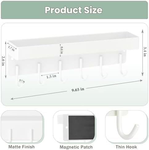 Magnetic Key Holder Wall Mount, Small Key Rack - Image 5