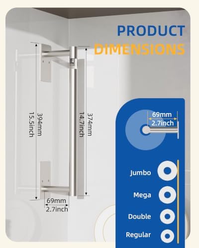 RUACQ Paper Towel Holder Under Cabinet, Stainless Steel - Image 6