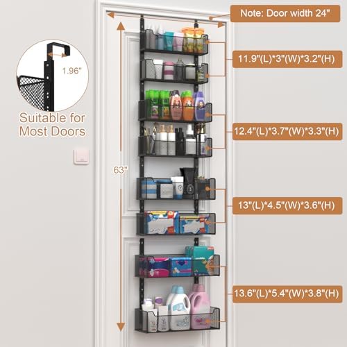 VyGrow Over The Door Organizer, 8-tier Metal Door Organizer Hanging - Image 3