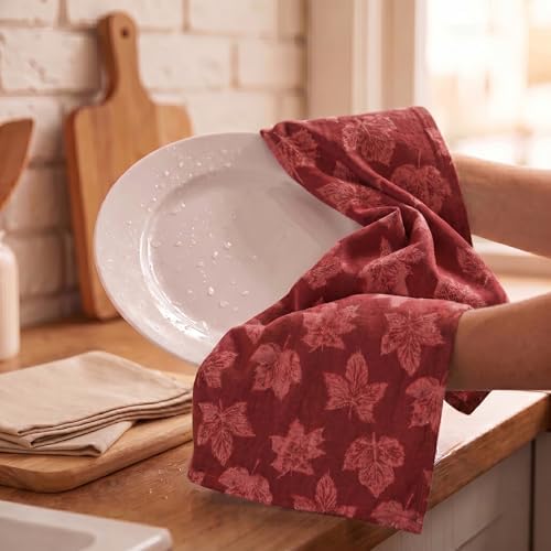 Urban Villa KitchenTowels Cotton DishTowels 20”x30” Harvest Leaf - Image 7