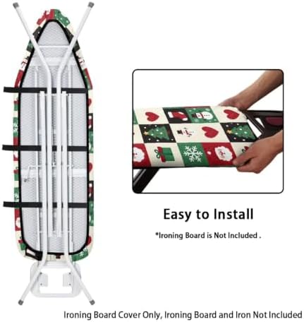 Flashideas Red Christmas Plaid Ironing Board Cover Ventilate Resist Scorching - Image 4
