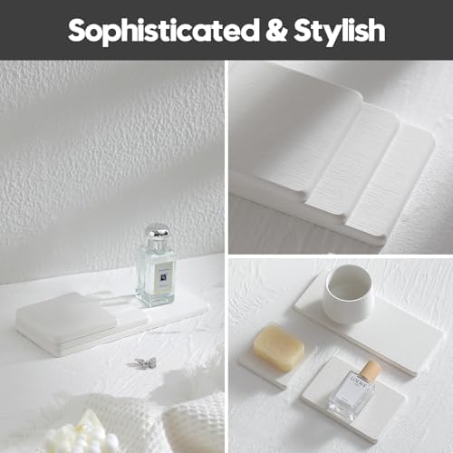 Razborci 3PCS Bathroom Sink Vanity Trays, Quick Stone Drying Mat Dish Soap - Image 6