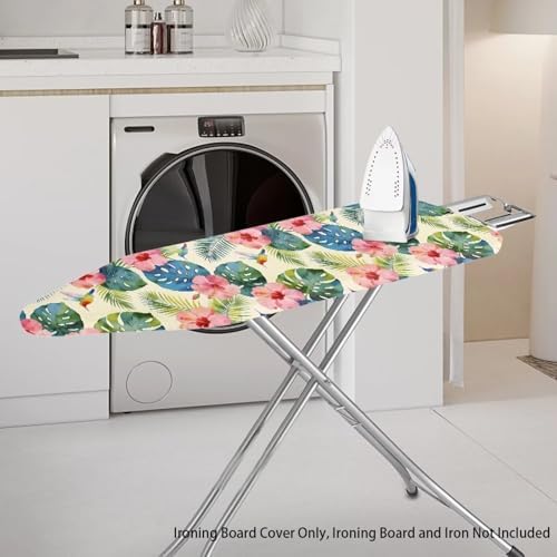 Palm Red Flower Ironing Board and Cover Standard Ironing Board Cover Scorch and - Image 2