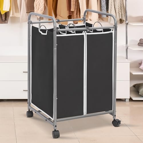 STORAGE MANIAC Laundry Sorter 2 Section, 90L Laundry Hamper - Image 2