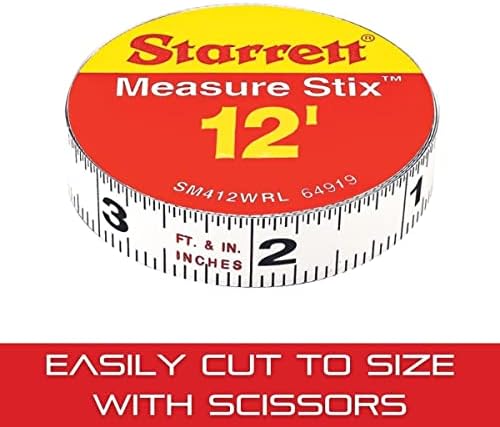 Starrett Tape Measure Stix, 1/2" x 144", S1 Style - Image 5