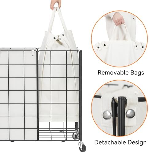 WOWLIVE Double Laundry Hamper - Image 6