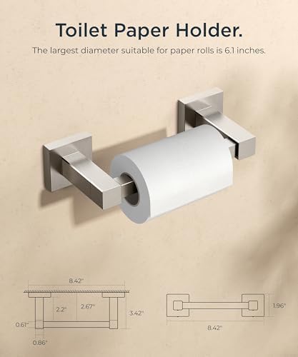 FORIOUS Commercial Toilet Paper Holder Wall Mount Bathroom Tissue Holder - Image 6