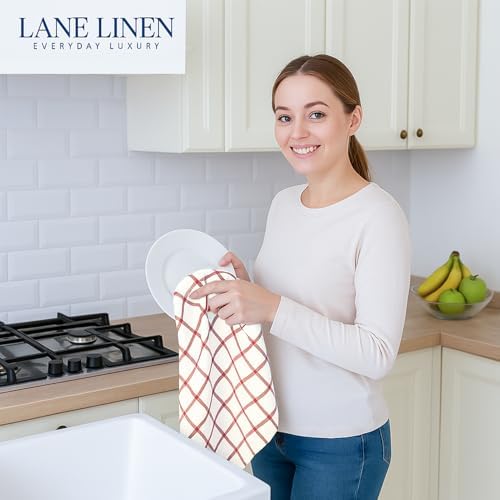 LANE LINEN Kitchen Towels Set of 12-100% Cotton, Quick-Drying 18” x 28” - Image 4