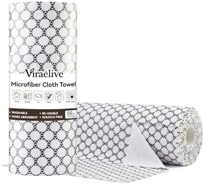 Viraelive Microfiber Cleaning Cloth Roll, 50 Sheets by Unknown