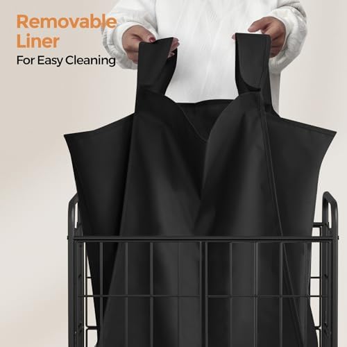100L 2-Section Laundry Hamper - Image 5