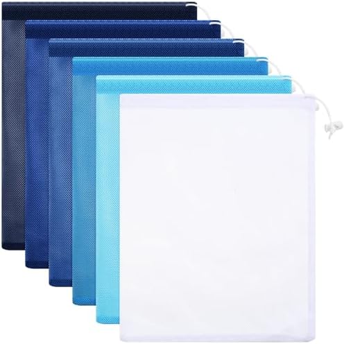 Frienda 6 Pack Mesh Drawstring Bags 11x15 Inch by Frienda