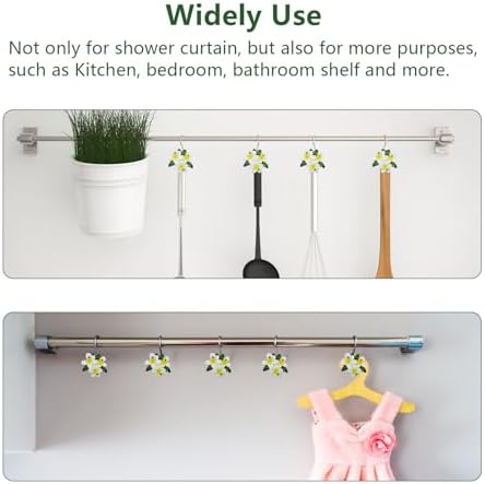 Plumeria Shower Curtain Hooks Rings - Image 7