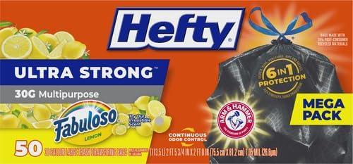 Hefty Ultra Strong 30 Gallon Trash Bags, Large Size, Break Resistant Drawstring - Image 15