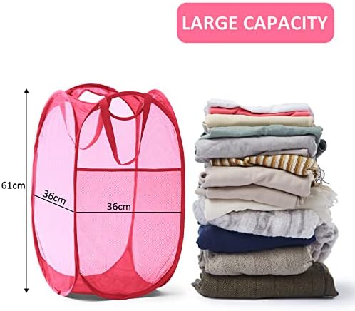 TECHMILLY Collapsible Mesh Pop Up Laundry Hamper - Image 4