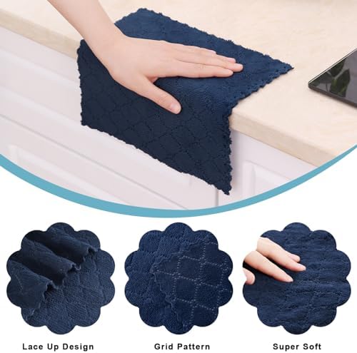 Homaxy 12 Pack Super Soft & Absorbent Dish Cloths - Image 2